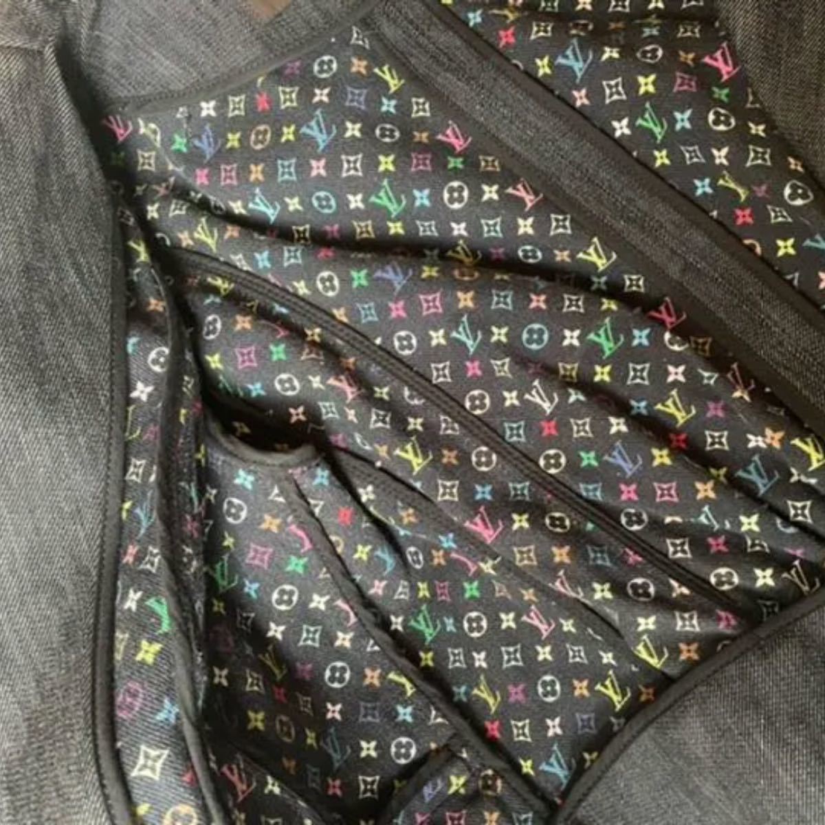 セール!美品 希少 LV ルイヴィトン デニムジャケット マルチカラー 34-
