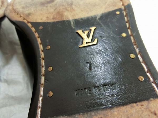 ルイヴィトン Louis Vuitton ビジネスシューズ スクエアトゥ ST0072 サイズ7 黒色 本体のみ 経年使用 中古 ■_画像8