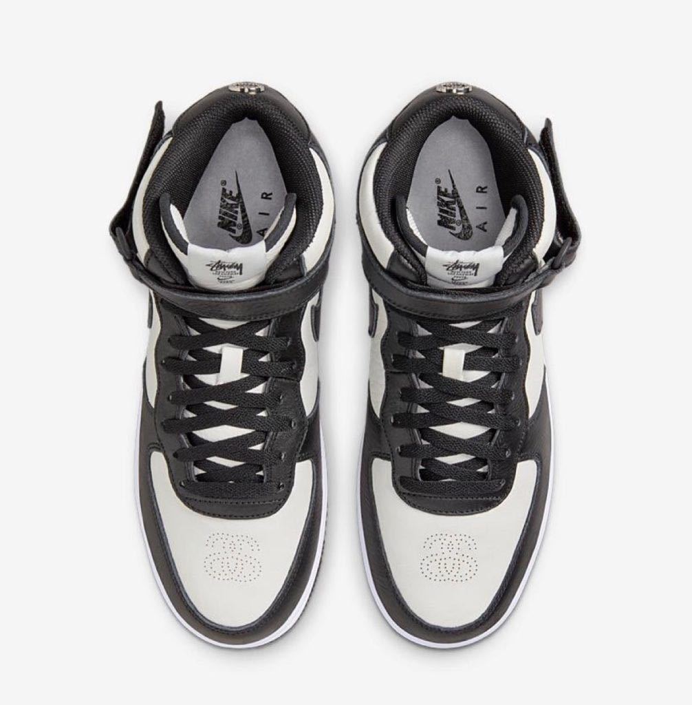 Stussy × Nike Air Force 1 Mid Black and Light Bone ナイキ