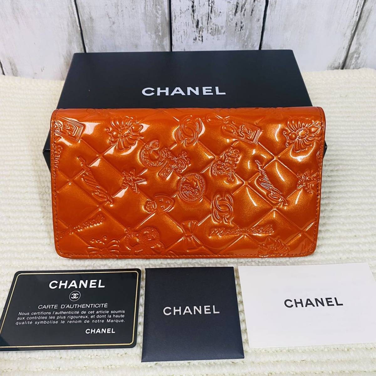 1円 【外観極美・超稀少】CHANEL シャネル 長財布 折り財布 アイコン