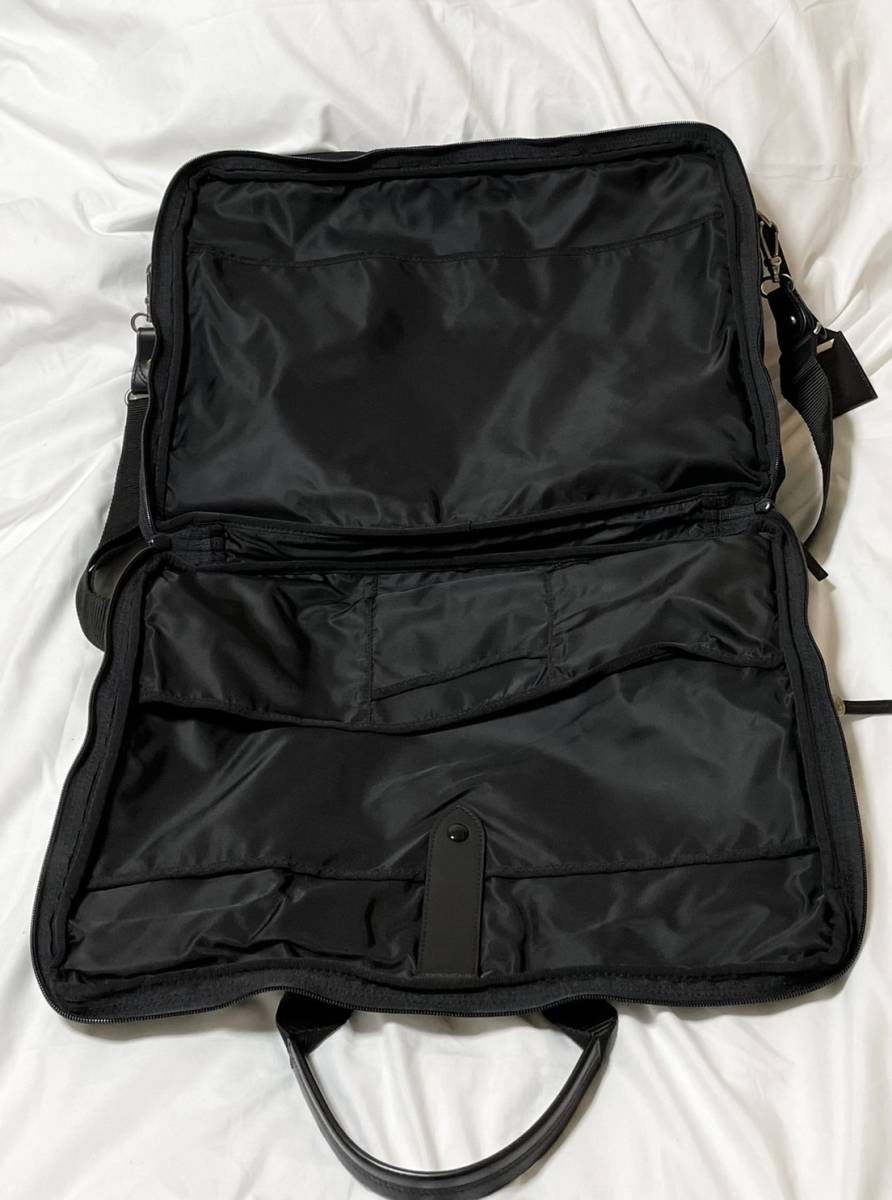 美品 イタリア製 HUNTING WORLD ハンティングワールド 2WAY ショルダーバッグ ビジネスバッグ ブリーフケース 保存袋付き　黒　ブラック　_画像7
