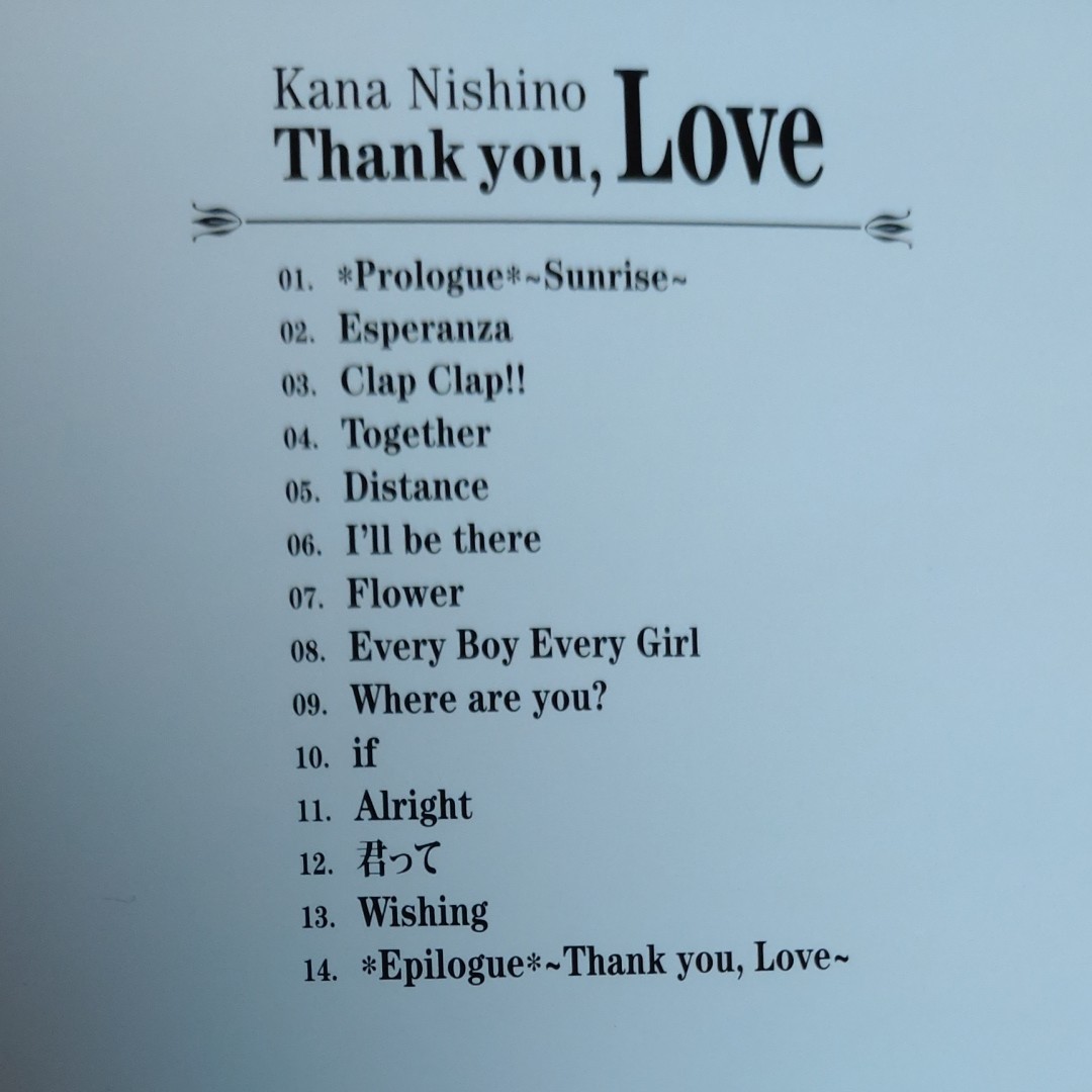 西野カナ CD 【Thank you Love】 