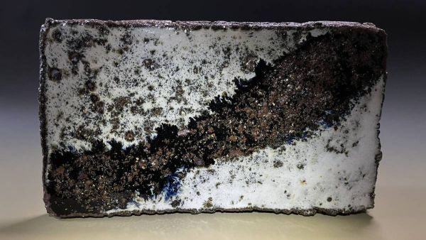 最高品質の 中川自然坊 美品 唐津焼 朝鮮唐津 俎板皿 まな板皿 共箱 在
