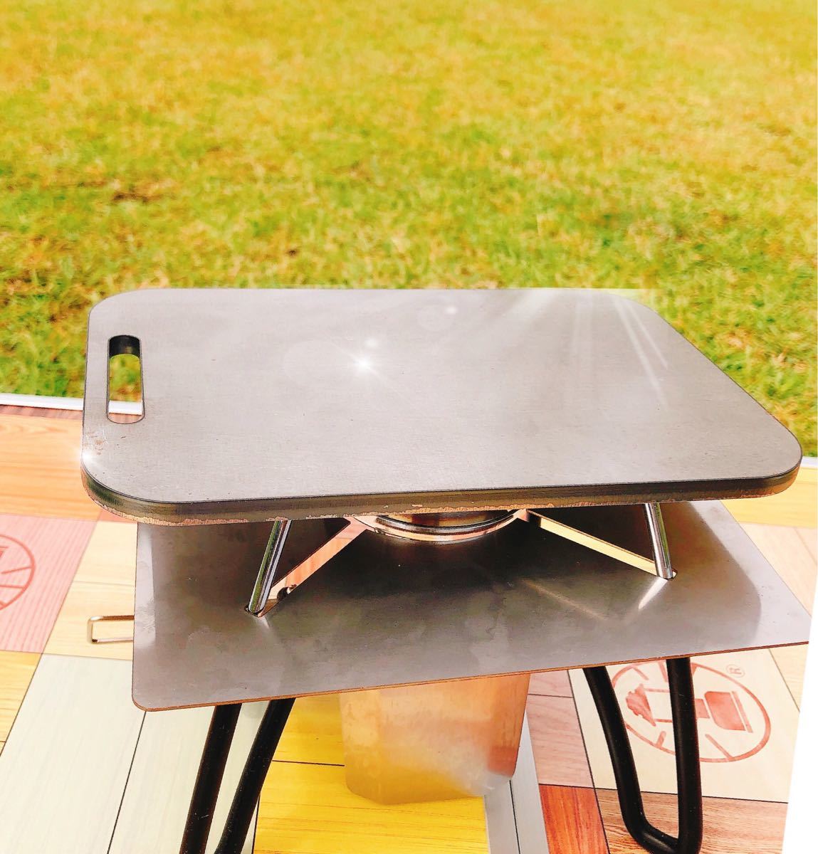 鉄板 単品 極厚鉄板 アウトドア 調理器具 焼肉 ソロキャンプ シングルバーナー おうち時間 コンロ 家庭用 メスティン グリル