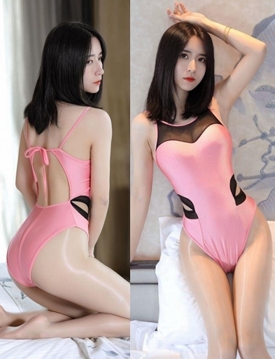 H334* lady's high leg Leotard lustre sexy swimsuit manner Race Queen cosplay 