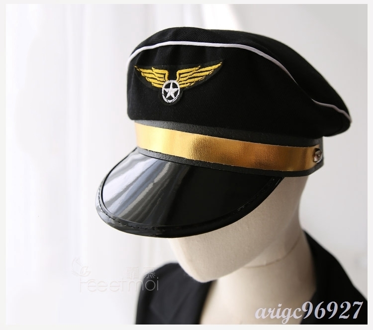 N89*schuwa-tes одежда One-piece шляпа др. корпус темно синий костюм костюмы бортпроводник CA фотосъемка / party L