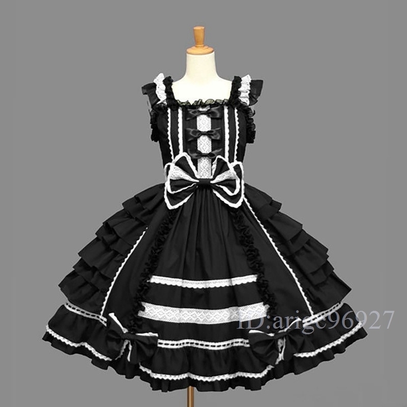 H544*sroli Лолита ga- Lee punk готический meido костюмированная игра One-piece платье Classic Лолита платье оборка 