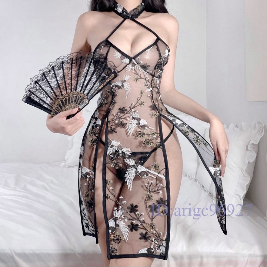 N527* new goods super sexy .. illusion . race Ran Jerry [ baby doll? shorts 2 point set ] underwear dress negligee camisole Night wear 