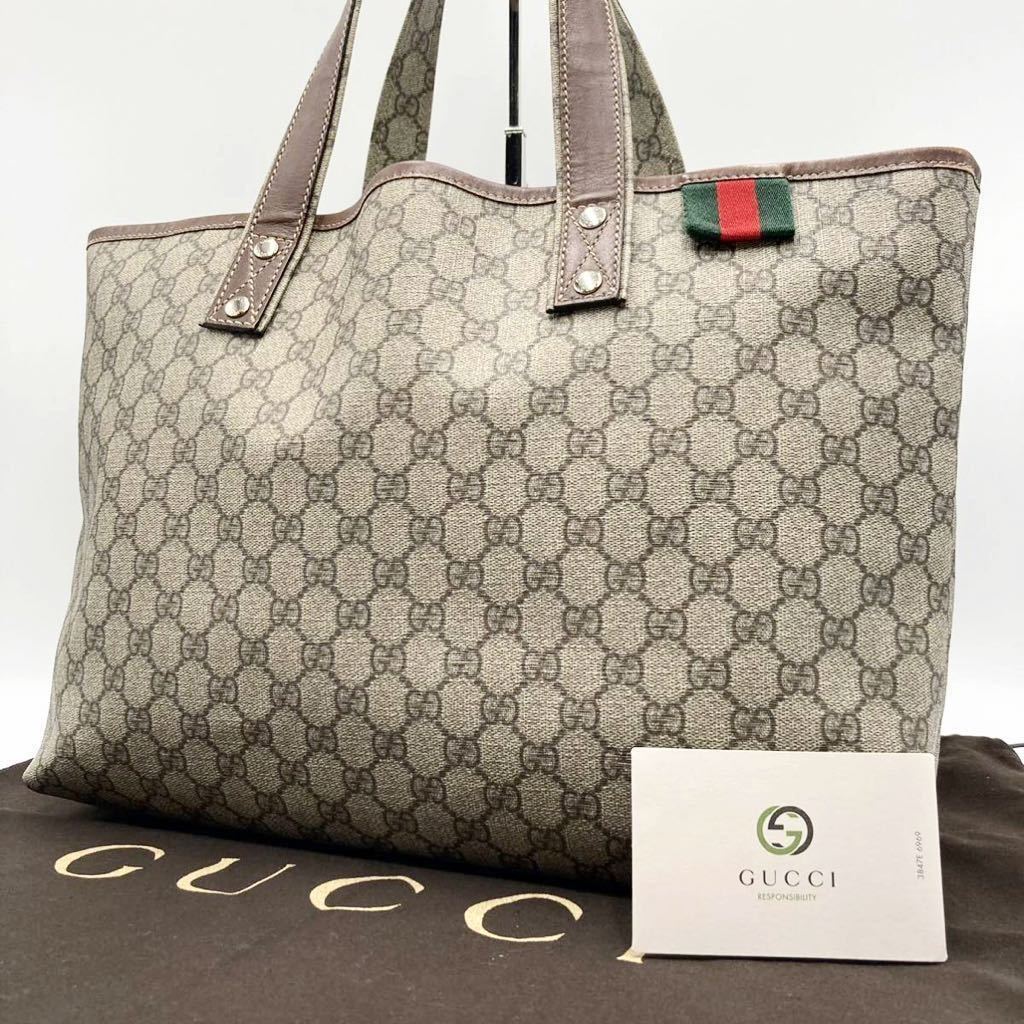 1円〜【未使用級】グッチ GUCCI シェリーライン ウェブ GG GG柄 A4可