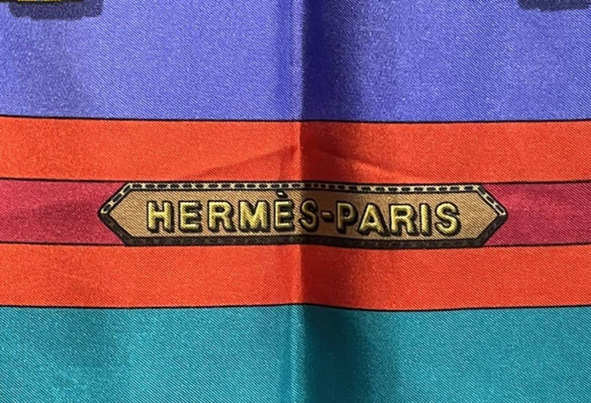 HERMES エルメス スカーフ カレ90 Les Sangles サスペンダーベルト J