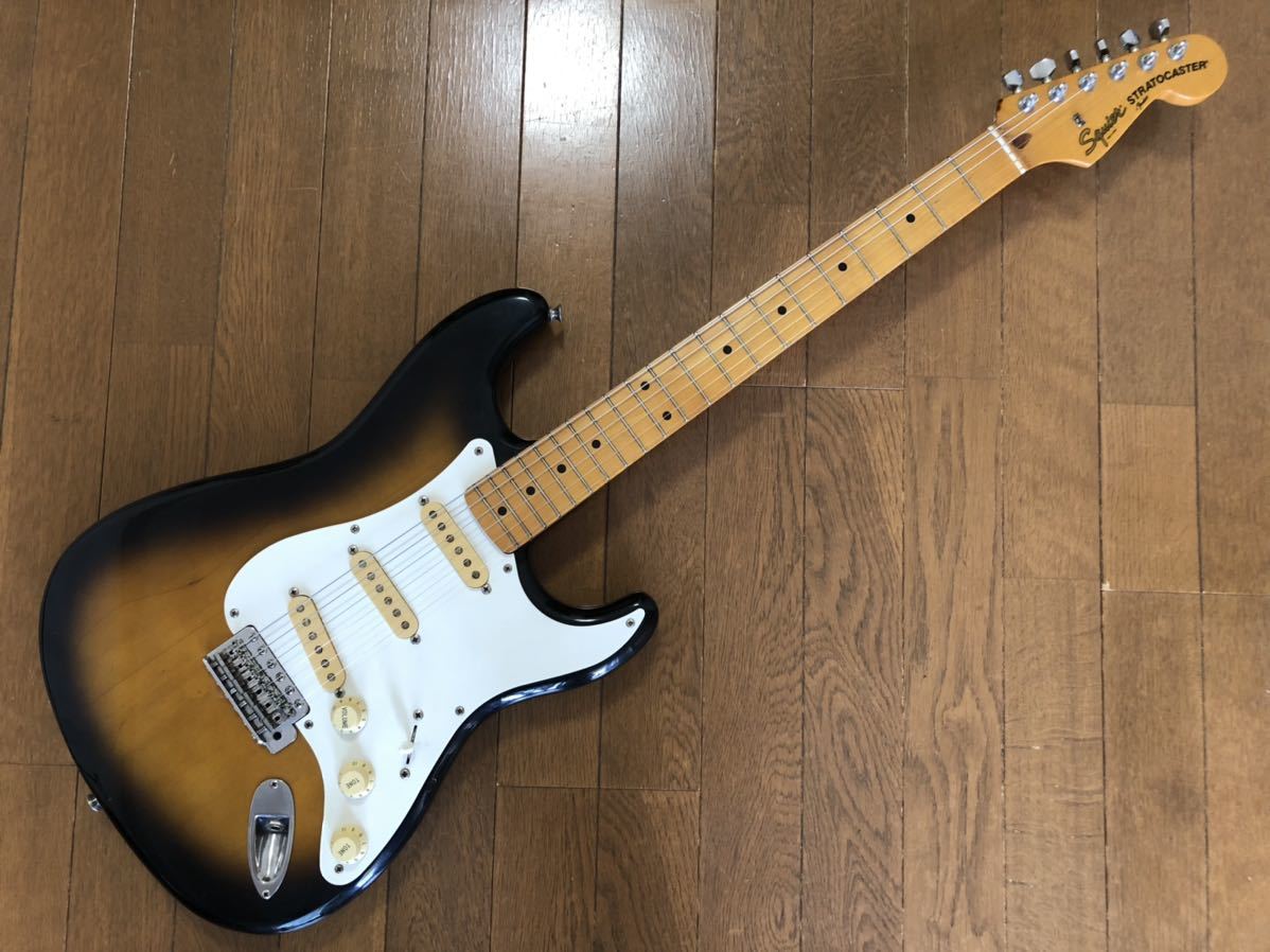 [GT]Fender Japan Squier フェンダー・ジャパン・スクワイヤー ST57 2TS サンバースト Eシリアル メイプル1ピースネック！Made in Japan