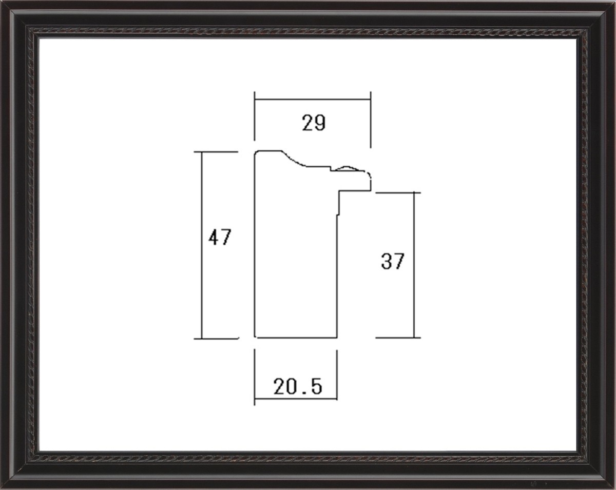 額縁　油絵/油彩額縁 出展用木製仮縁 7300 F50号 鉄黒_画像1
