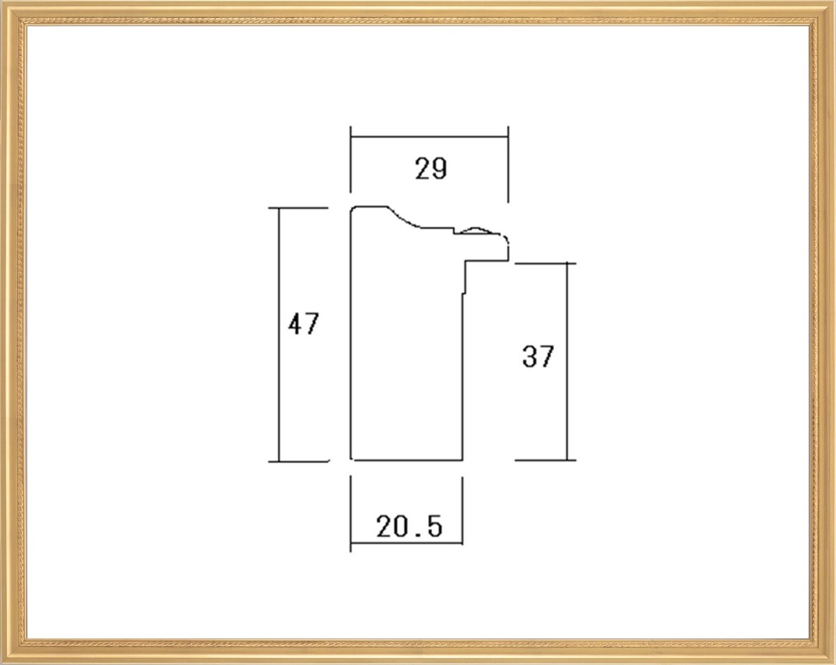 額縁　油絵/油彩額縁 出展用木製仮縁 7300 M15号 ゴールド_画像1