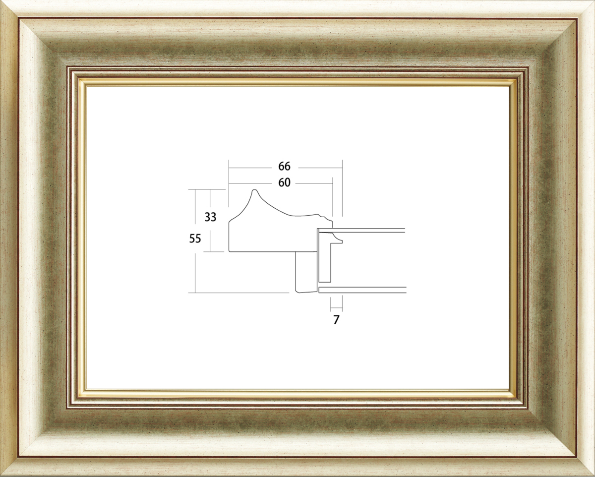 軽量額縁 油絵/油彩額縁 UVカットアクリル 8167 F12号 シルバー-