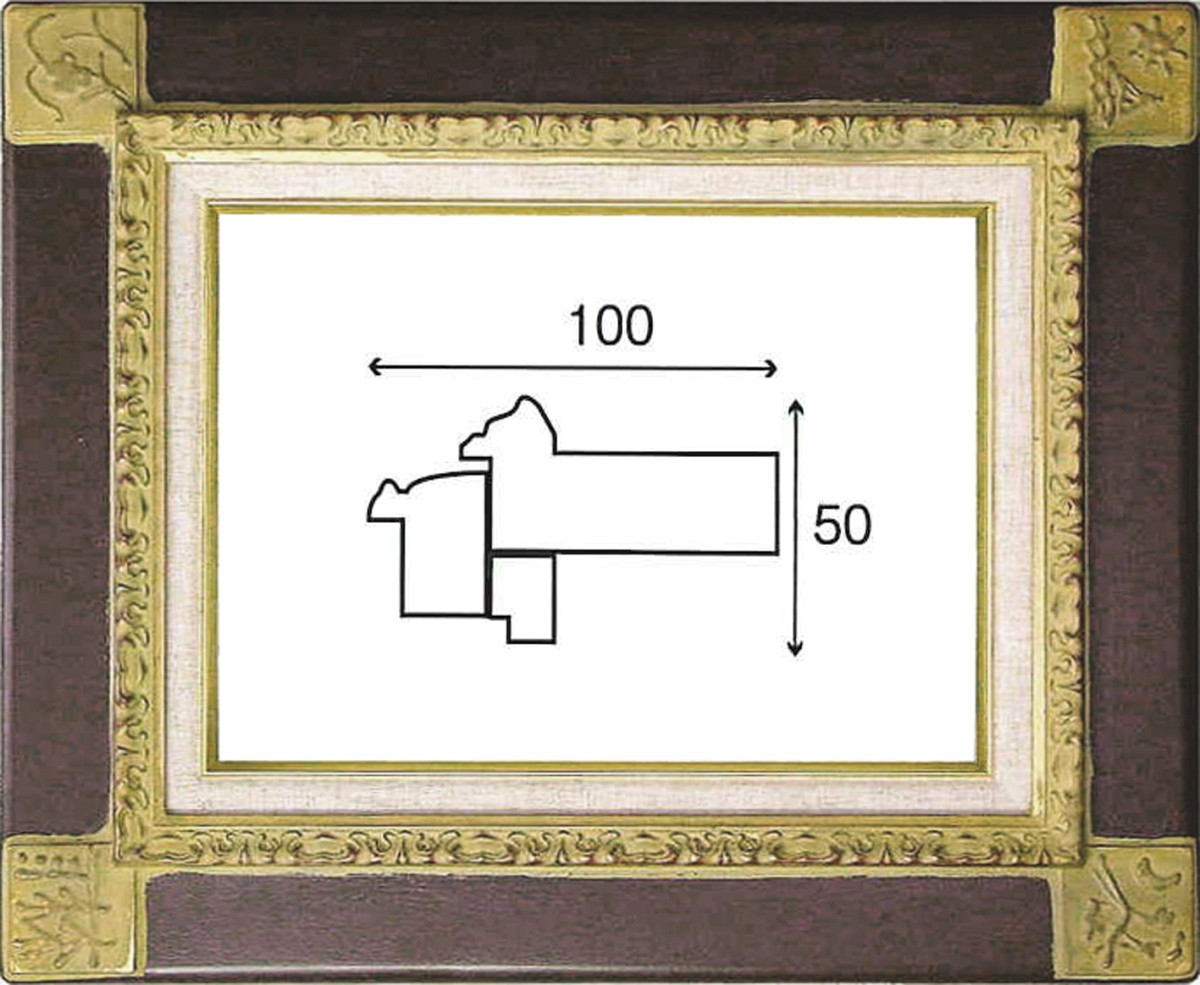 額縁　油絵/油彩額縁 木製フレーム 手作り ハンドメイド UVカットアクリル付 6306 サイズ F6号 ブラウン_画像1