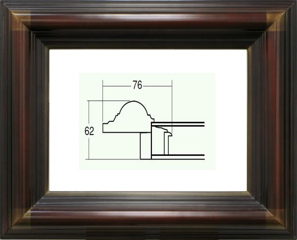 額縁 油絵/油彩額縁 木製フレーム 9259N F10号 赤鉄-