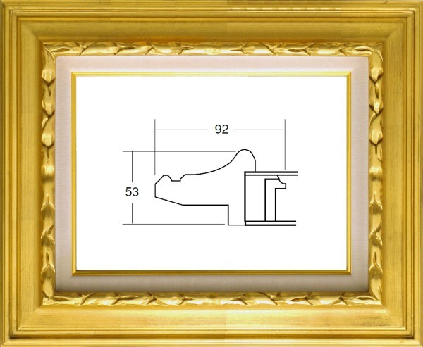 油絵/油彩額縁 成型フレーム アクリル付 7811 サイズ F20号 ゴールド 金-