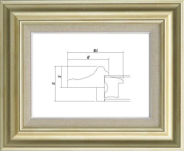 額縁　油絵/油彩額縁 UVカットアクリル付 8117 F30号 シルバー 銀_画像1