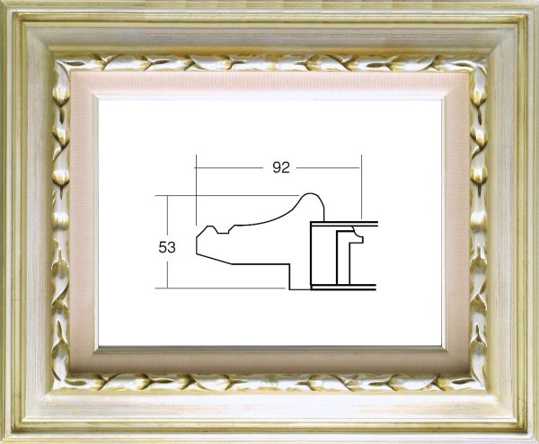 油絵/油彩額縁 成型フレーム アクリル付 7811 サイズ F30号 シルバー 銀_画像1