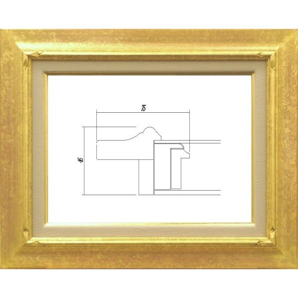 額縁　油絵/油彩額縁 木製フレーム 7717 サイズ M30号 ゴールド 金_画像1