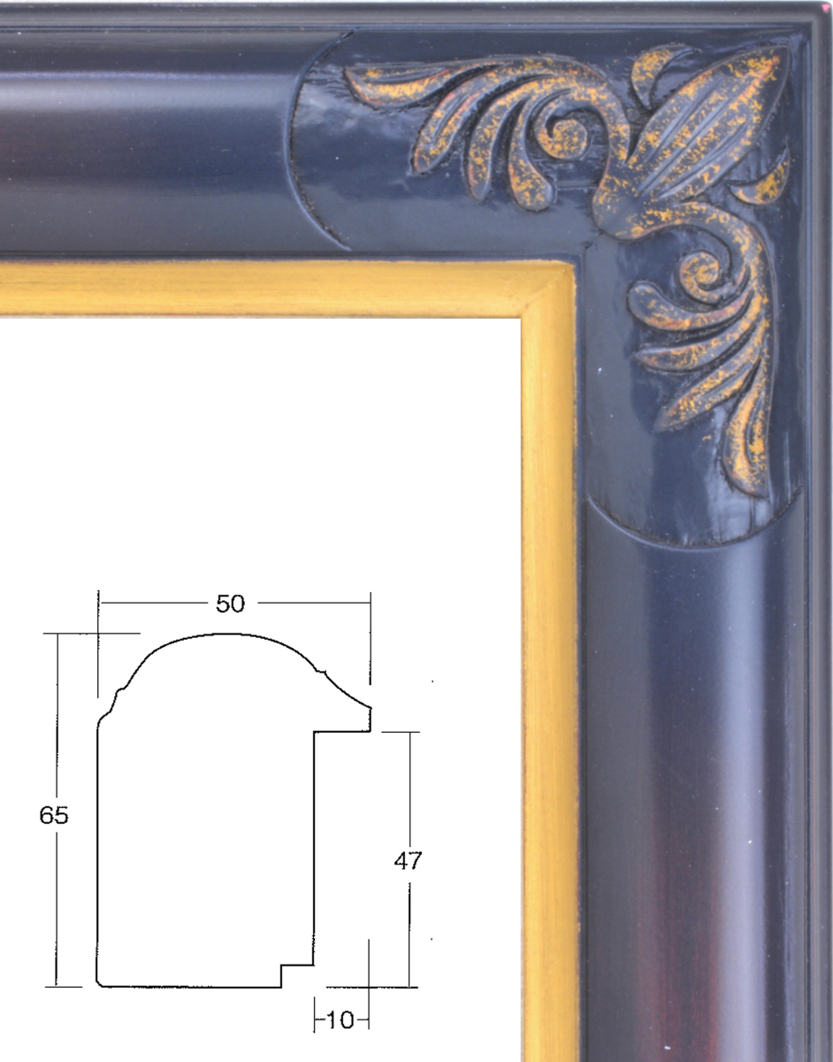 額縁　油絵/油彩額縁 出展用本縁 仮縁 7756 F50号 P50号 M50号 鉄黒_画像1
