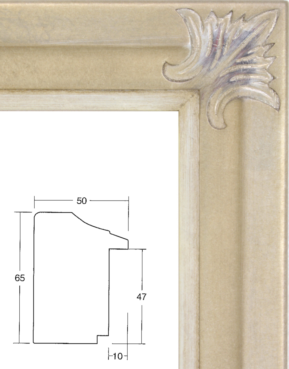 額縁　油絵/油彩額縁 出展用本縁 仮縁 7757 F50号 P50号 M50号 シルバー_画像1