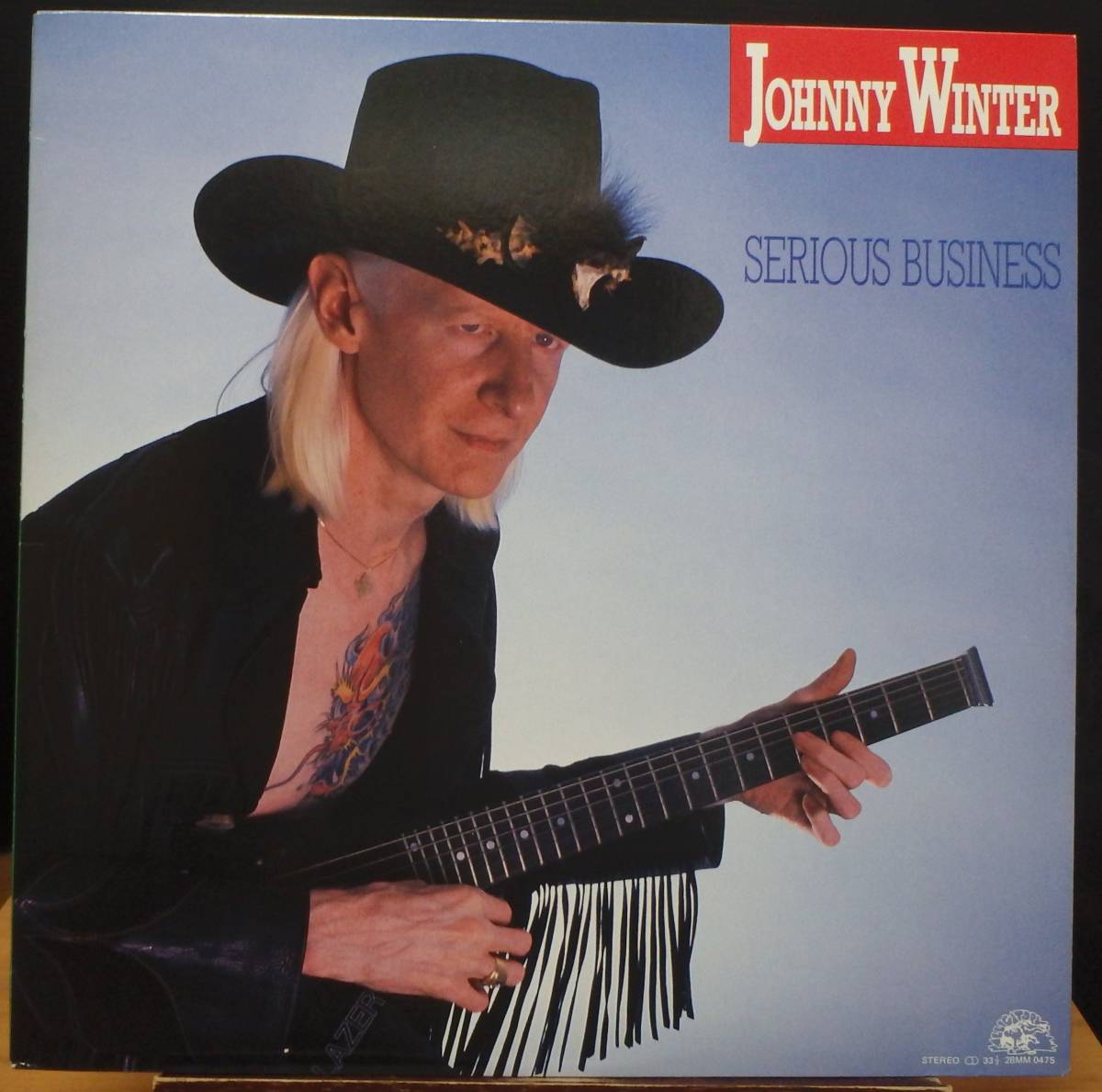 【WB081】JOHNNY WINTER 「Serious Business (シリアス・ビジネス)」, '85 JPN 初回盤　★ホワイト・ブルース_画像1