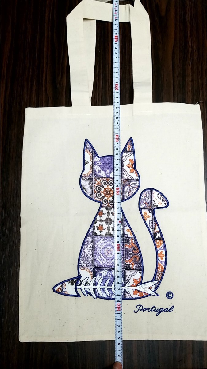 【海外雑貨】 トートバッグ　 エコバッグ　ポルトガル製　ネコ　猫　ねこ