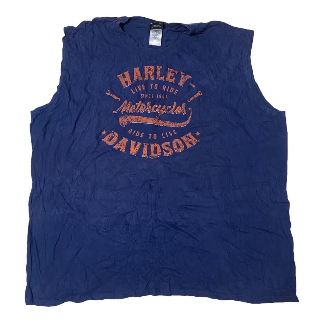 【Harley-Davidson】USA古着 ノースリーブシャツ 90s 激安 オーバーサイズ ビッグサイズ ビッグシルエット 大きいサイズ 1000円均一