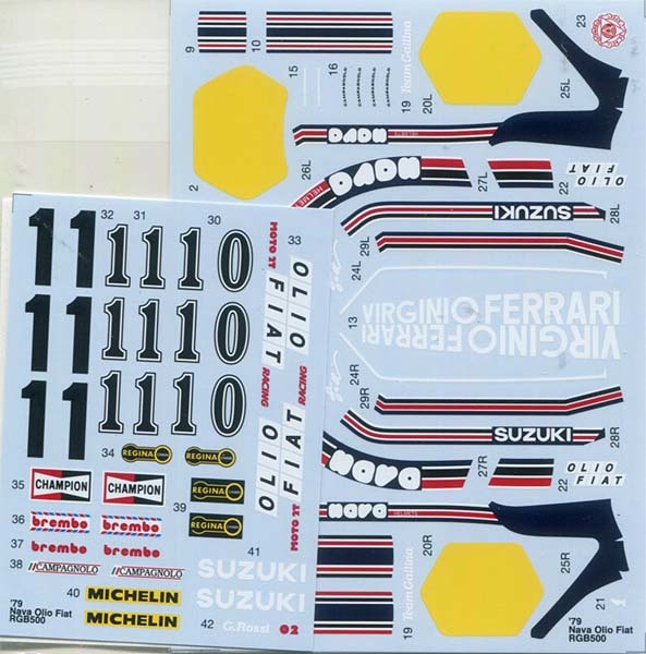  Studio 27(STUDIO27) SDT1254 1/12 RGB500 NAVA OLIO FIAT spare decal 