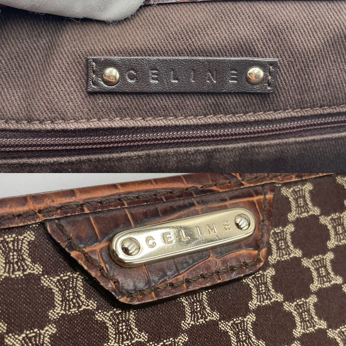 1円【希少・極美品】CELINE セリーヌ トートバッグ トリオンフ