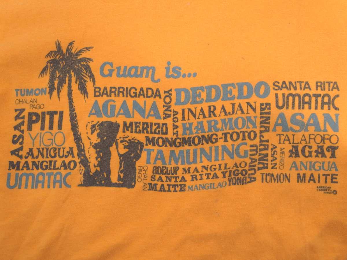 70s ビンテージ HANES 三角タグ USA アメリカ製 GUAMプリント American T-shirts Co ハワイ VINTAGE マッコイズ champion ランタグ model_画像6