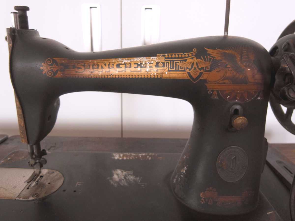 1922年製 singer 足踏ミシン y406244 スフィンクス柄 アンティーク