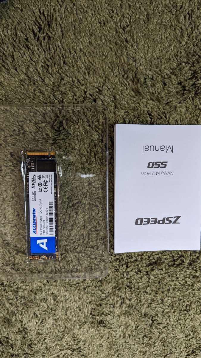 【新品同様品】Acclamator SSD 2TB 内蔵M.2 2280_画像3