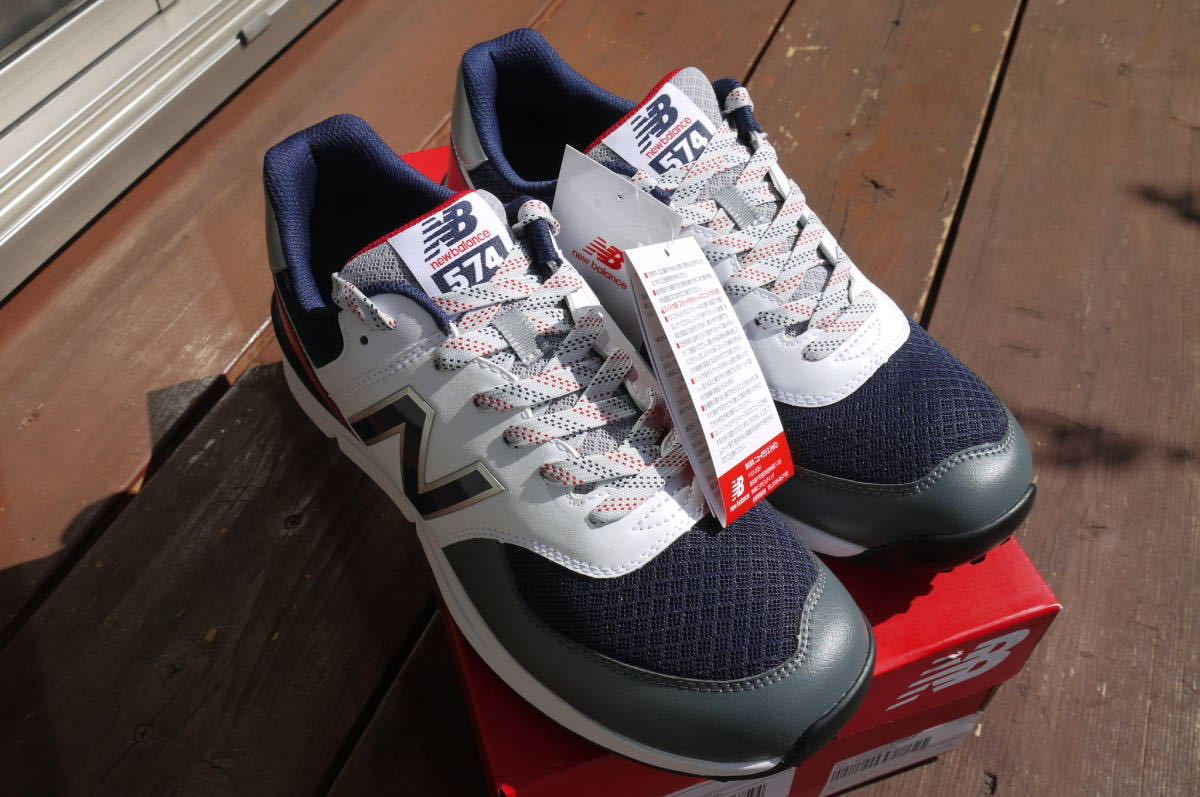 新品!!newbalance ニューバランス ゴルフ用シューズ トリコロール
