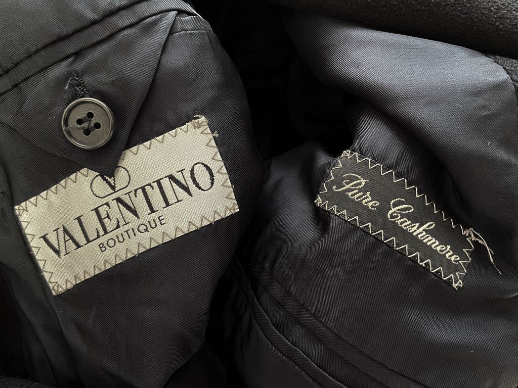 VALENTINO カシミヤ100% コート size48 メンズ カシミア ブラック