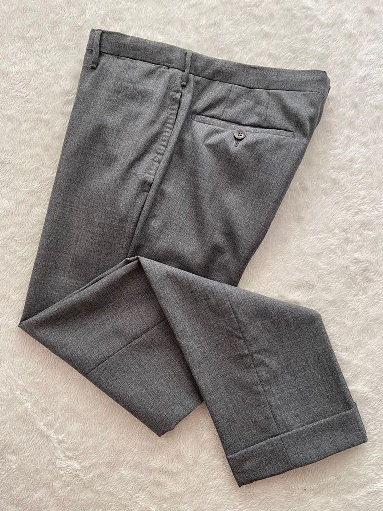 春夏 Rota size50 イタリア製ウールスラックス ウールパンツ グレー
