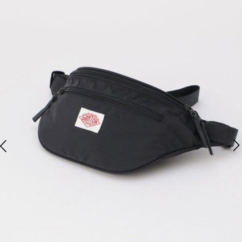 [ beautiful goods ] small size . convenience! rare black DANTON Dan ton belt bag waist bag body bag shoulder bag 