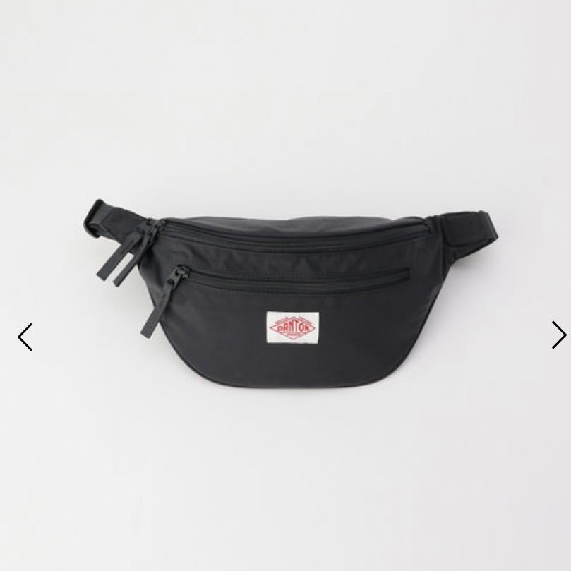 [ beautiful goods ] small size . convenience! rare black DANTON Dan ton belt bag waist bag body bag shoulder bag 