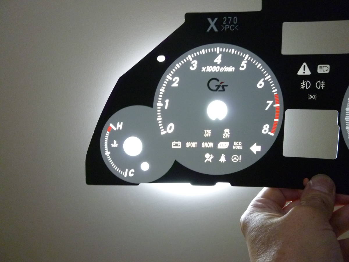 トヨタ マークX GRX130 G's デザイン メーターパネル文字盤 260km/h_画像4