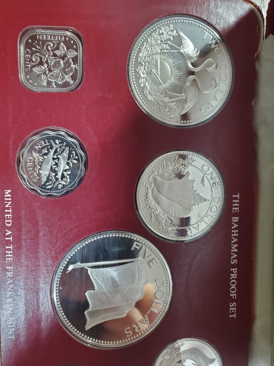1977　バハマ連邦　貨幣　プルーフ・セット 銀貨 バハマ 記念コイン 貨幣セット