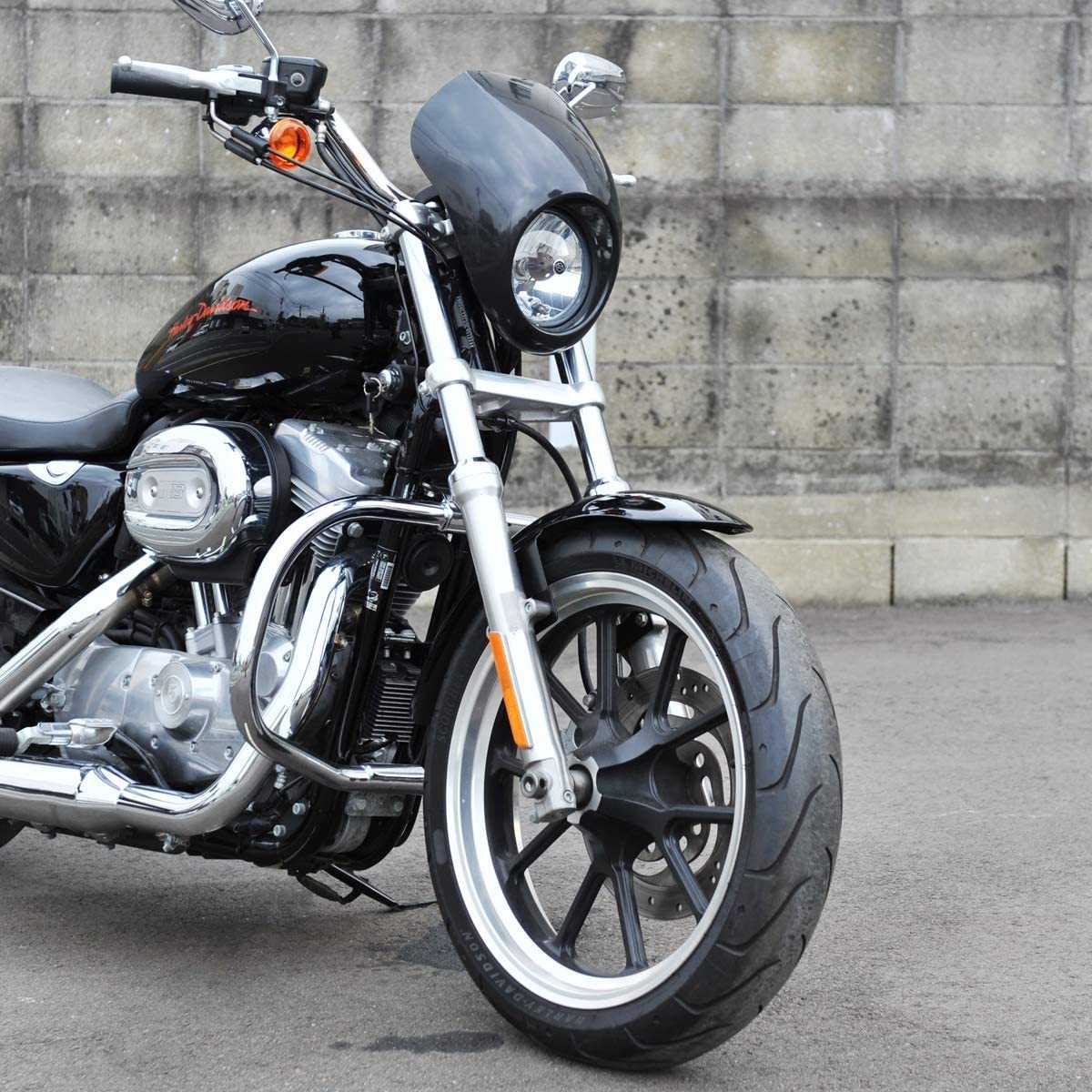 306☆限定特価☆ ハーレー スポーツスター/ダイナ ビキニカウル ナローフォーク用 XL1200 FXDC FXDL XL883 FXDX XLH1200 ロードスター 黒_画像8