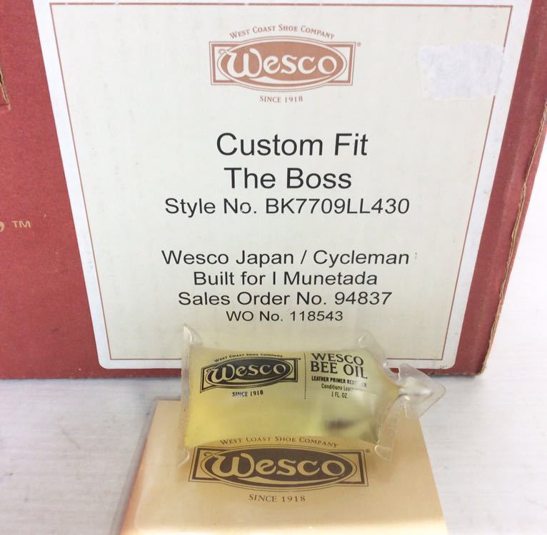 WESCO ウエスコ Custom Fit The Boss カスタムフィット ボス エンジニアブーツ スウェード レザー ブラック 7E_画像8
