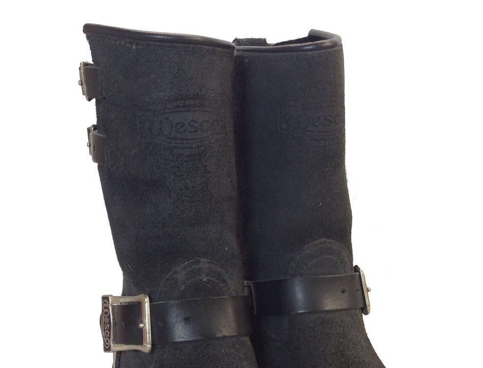 WESCO ウエスコ Custom Fit The Boss カスタムフィット ボス エンジニアブーツ スウェード レザー ブラック 7E_画像4