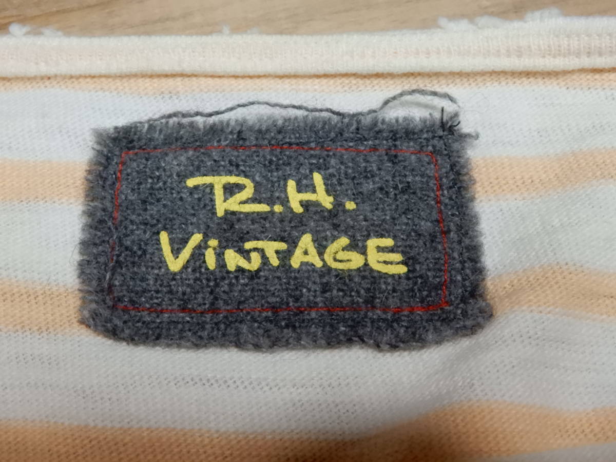 「送料無料」ロンハーマン ヴィンテージ:R.H VINTAGE:日本製：サザビーリーグ発♪ダメージ加工：ボーダーカットソー＊サイズXS_画像7