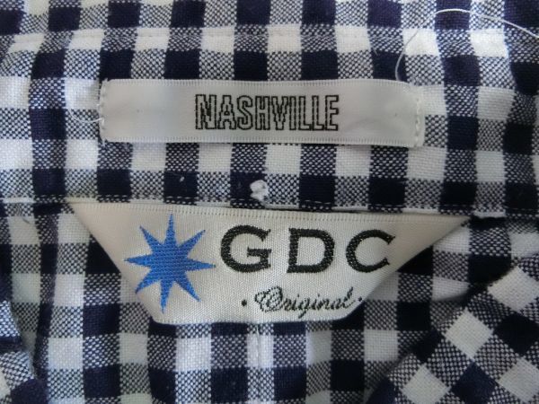 GDC x NASHVILLE short sleeves check shirt blue XL Grand Canyon 