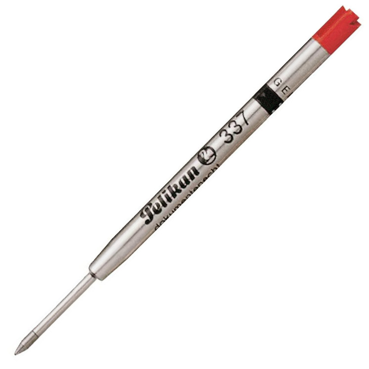 替え芯 替芯 ペリカン ボールペン芯 337 赤色 Mサイズｘ１２本（１ダース）