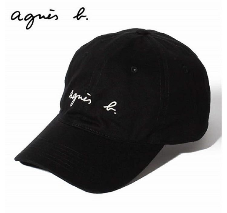 アニエスベー agnes b. キャップ 帽子 ブラック 黒