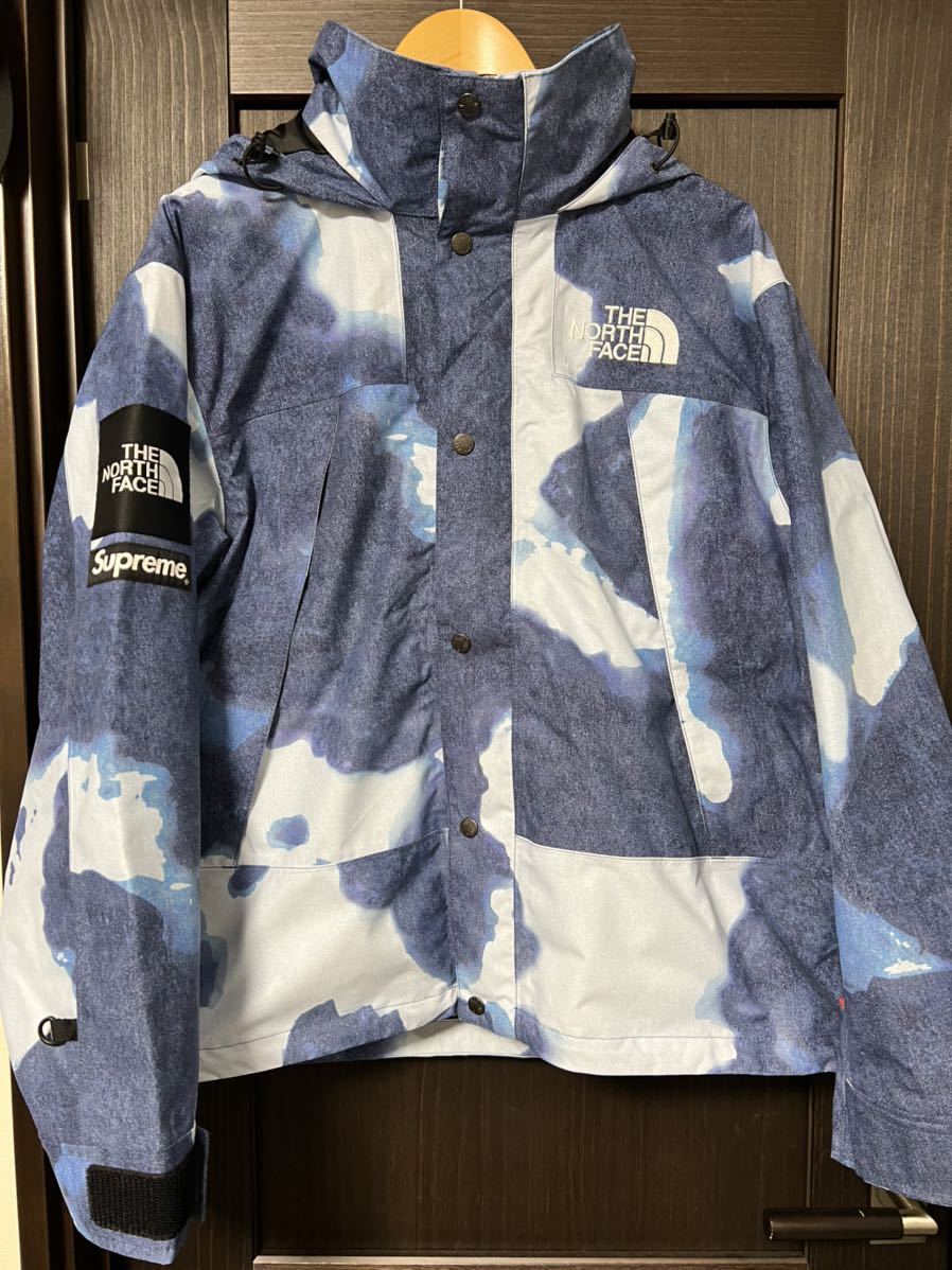 Supreme THE NORTH FACE Mountain JACKET シュプリーム　ノースフェイス　マウンテンパーカー デニム　ブリーチ　加工　プリント　未使用_画像1