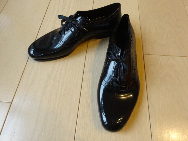  trying on only imported car Henry & Henry HENRY&HENRY rain shoes flat shoes Loafer type black size 37 lady's 